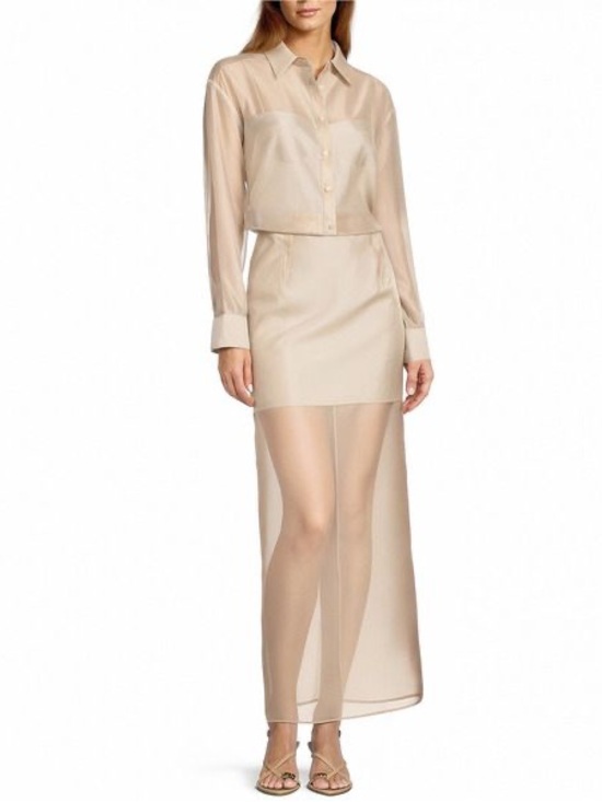 ANTONIO MELANI Dresses & Skirts - Antonio Melani Priscilla Sheer Organza Midi Skirt NWT Size 8